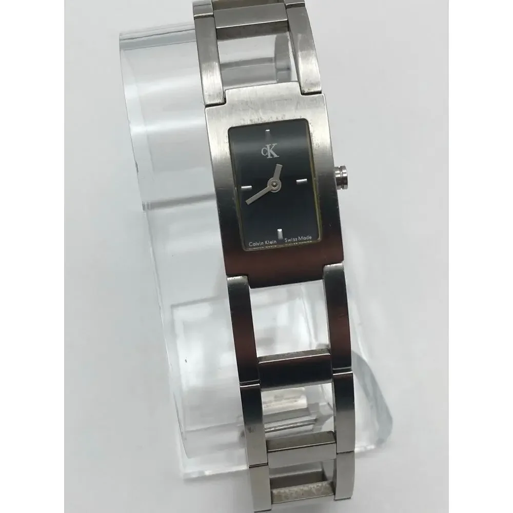 Calvin Klein CK Swiss Made Women's Watch 17mm - All Stainless - New Battery - WR